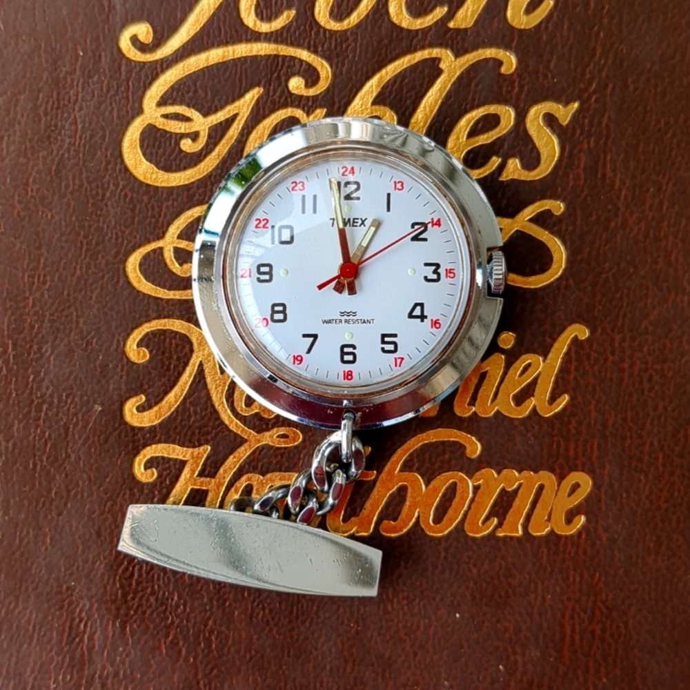Timex Pendent 24 Hour Pin Watch Runs Great